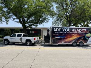Komax Roadshow Truck at Repro Parts in Elmhurst, Illinois